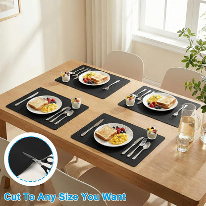 Extra Large Silicone Mats for Kitchen Counter, Heat Resistant Mat, Nonslip Kitchen Countertop Protector Mat, Cuttable Counter Protector Mats for Island Workbench(47.3''x23.6''Black)