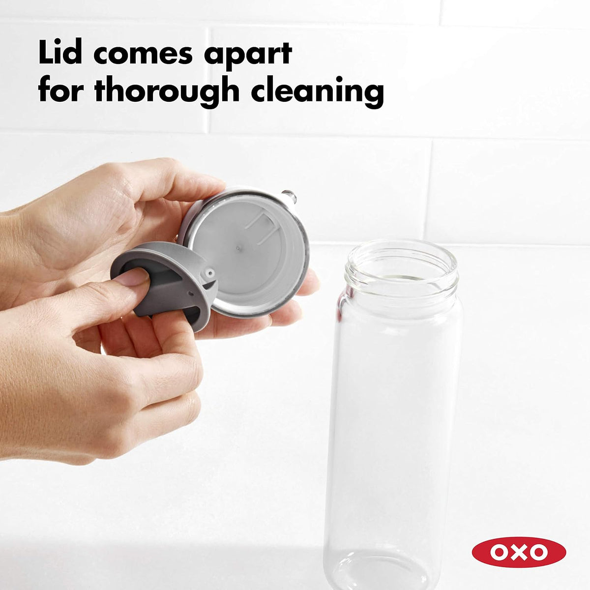 OXO Good Grips Precision Pour Glass Dispenser for Soy Sauce, Oil – 5 oz