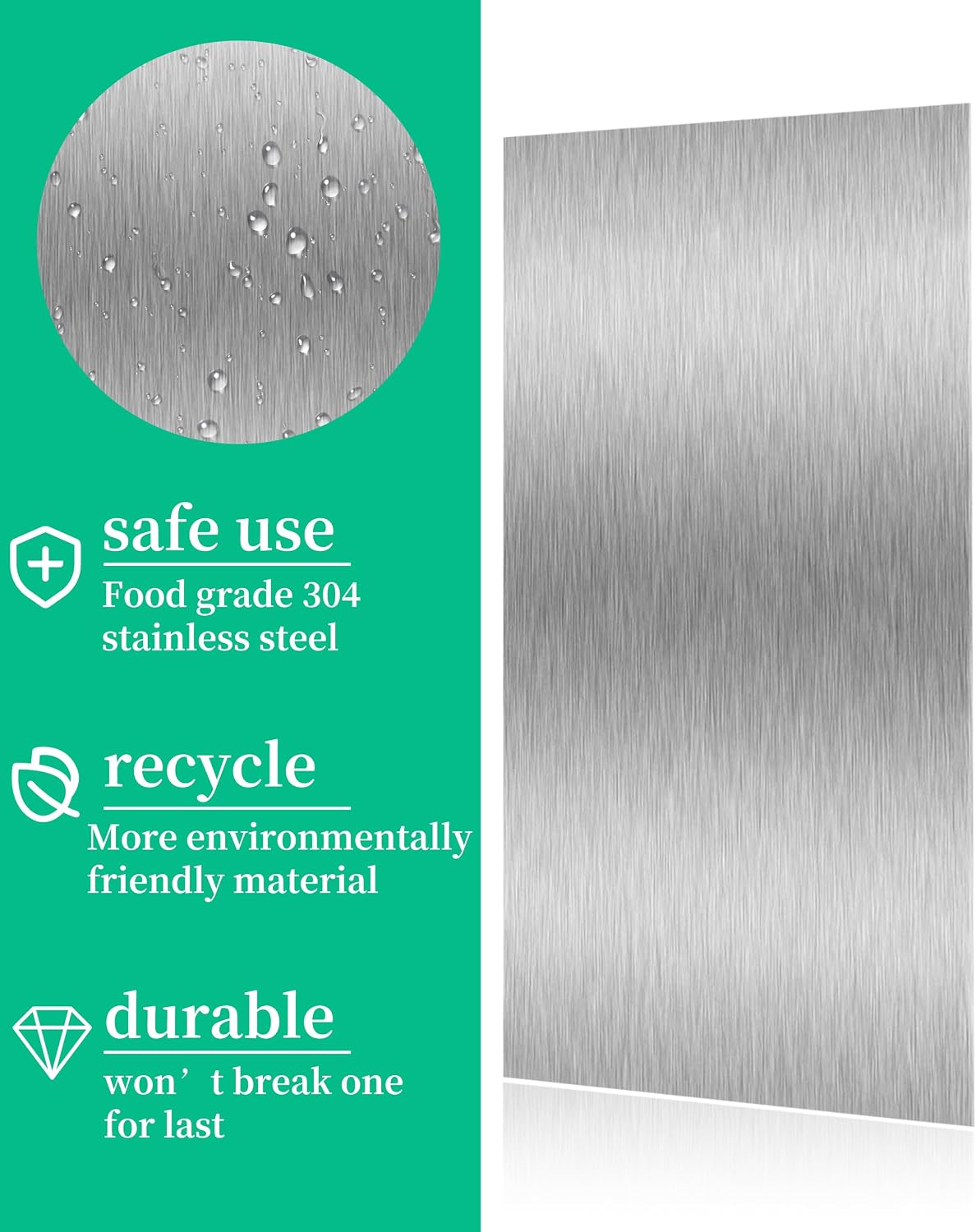 8.6 Inch Metal Cake Scraper Smoother, Edge Side Jagged Comb for Cream