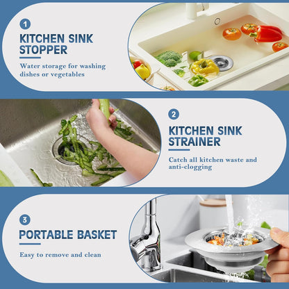TGOSOMT Kitchen Sink Drain Strainer Stopper