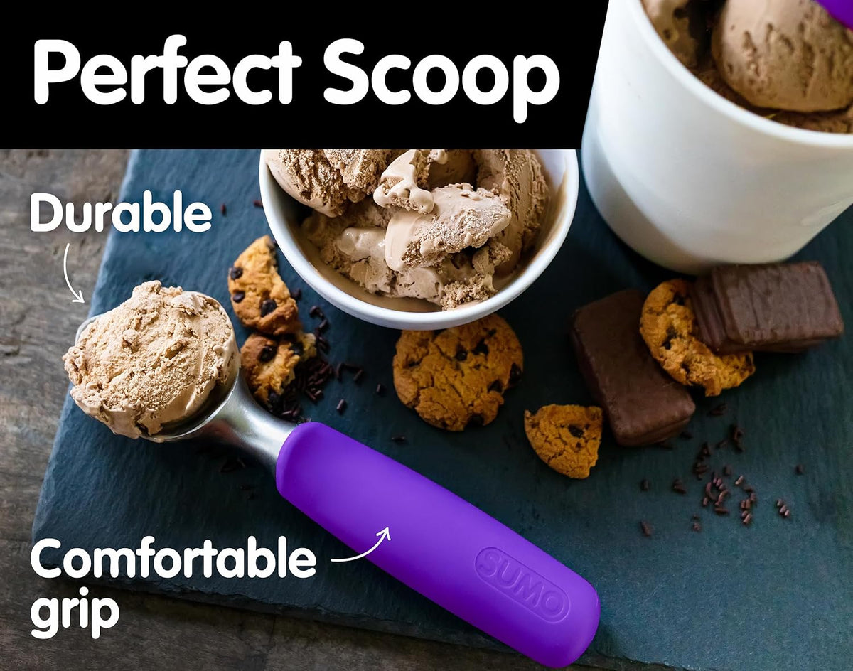 SUMO Stainless Steel Ice Cream Scoop with Ergonomic Handle - Green