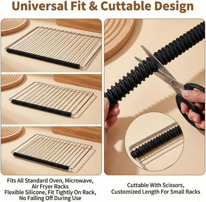 ericotry 4Pcs Oven Rack Edge Covers, Silicone Heat Guard 14 Inch