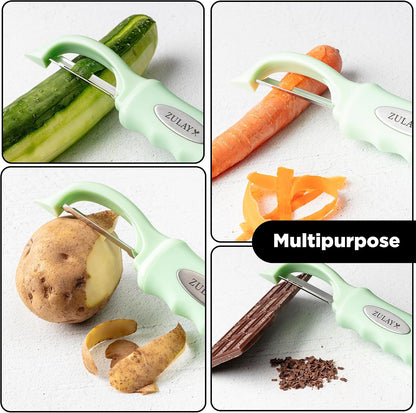 Zulay Kitchen Premium Potato Peeler, Vegetable Peeler for Kitchen, Black