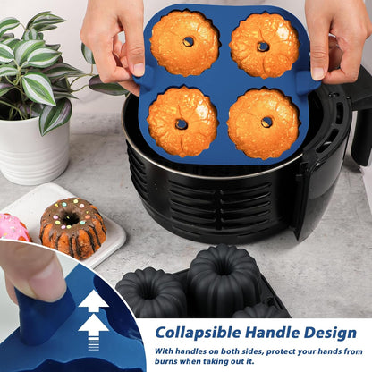 Webake Silicone Air Fryer Muffin Pan for Baking Egg Bites Silicone Mold, Nonstick 1.8 Inch Mini Muffin Tin BPA Free Set of 2
