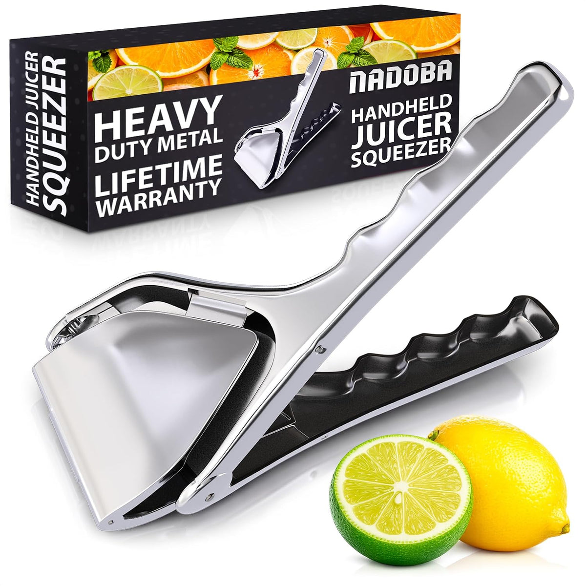 NADOBA Lemon Squeezer and Lime Squeezer, Max Extraction Citrus Hand Juicer