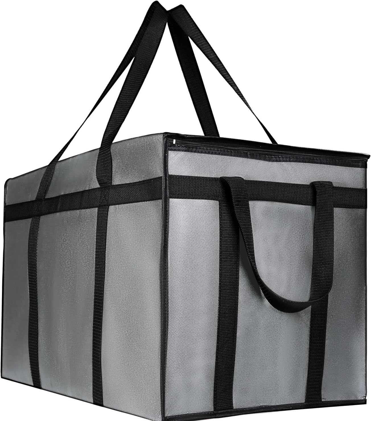 musbus Extra large XXXL Insulated Food Delivery Bag Cooler Bags Keep Food Warm Catering Therma Catering Bag for doordash 22x14x13 Cooler Bags Therma Shopper hot warming RED Pizza BLACK