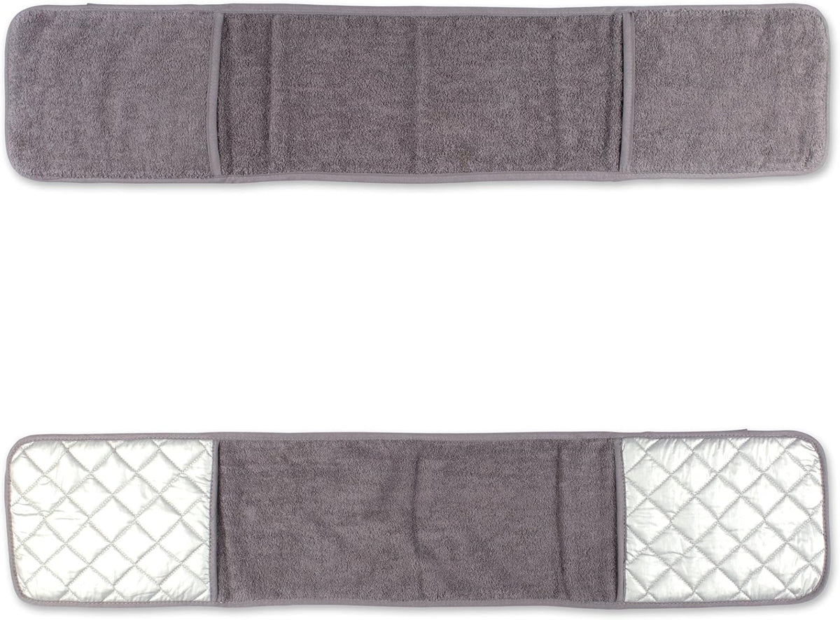 DII Basic Terry Collection 100% Cotton Quilted, Oven Mitt, Brown, 2 Piece