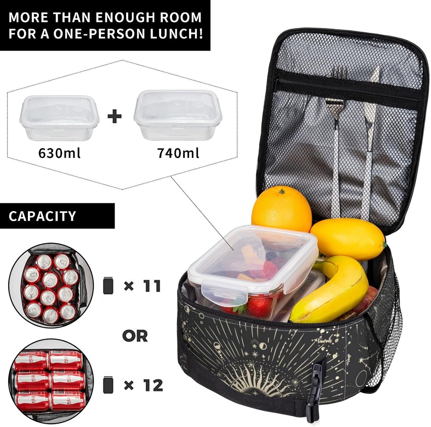 Purple Axolotl Lunch Box Lunch Box Reusable Insulated Totes Lunch Bag Thermal Cooler For Boy Girls School Men Women Beach Picnic Travel