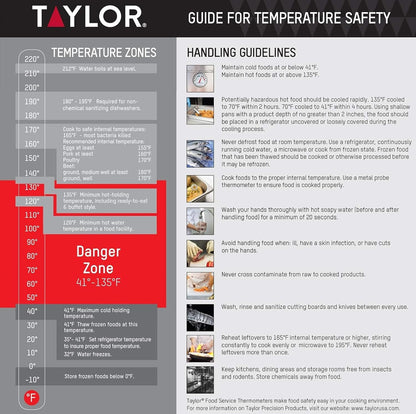 Taylor – Compact Instant-Read Pen Style Digital Kitchen Meat Thermometer - Waterproof Grey - Gray (Blue)
