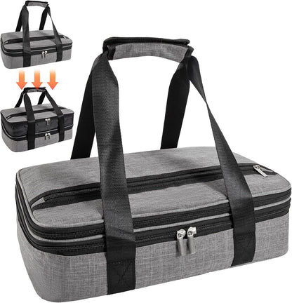 Insulated Casserole Carrier Fits Pioneer Woman Kitchen Stuff & 9x13 Baking Dish, Large Lasagna Lugger Tote, Leakproof Thermal Food Warmer Bag for Potluck, Picnic, Travel, Hot/Cold Food & Mom Gifts