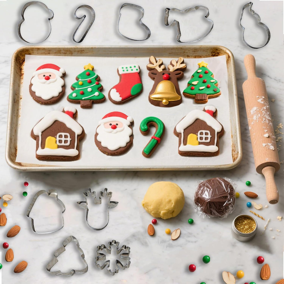 Fall Thanksgiving Cookie Cutters - 7PCS Stainless Steel Biscuit Molds