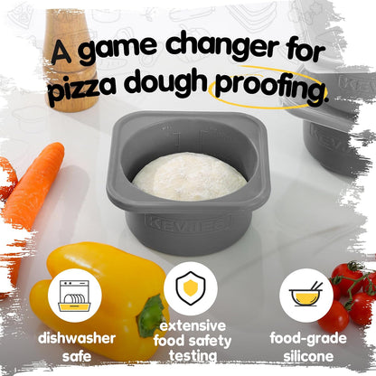 PLUS 1000ml Pizza Dough Proofing Containers, 2-Pack, Green