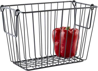 G.E.T. WB-315-MG Heavy Duty Iron Wire Utility Storage Basket/Bin with Handles, 11" x 8" x 8"