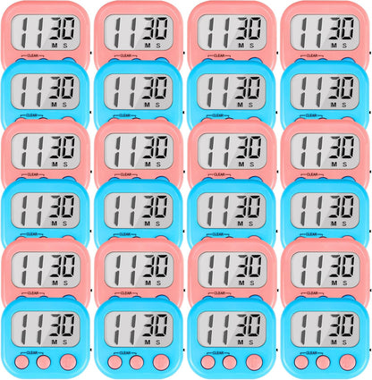 Timer for Kids Digital Kitchen Timers for Cooking- White Pink