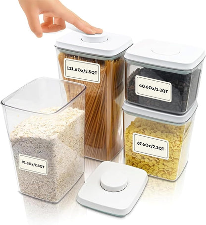 Bop Top Airtight Food Storage Containers with Lid 2 Cups / 16 oz | Kitchen Canister Sets | Air Tight Pantry Container | Pop Top Dry Food Storage Containers for Snacks, Sugar, Flour, Baking, Pasta