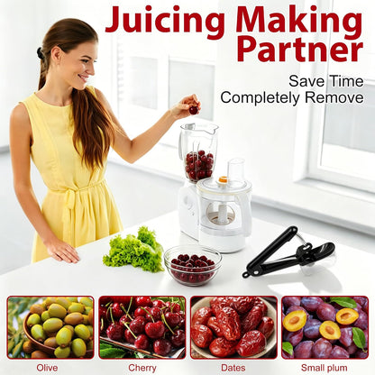 Cherry Pitter with Storage Box| Handheld Cherry Pit Olive Seed Remover Tool