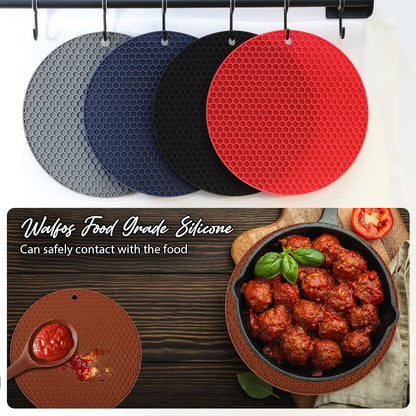 Joyhalo 4 Pack Trivets for Hot Dishes