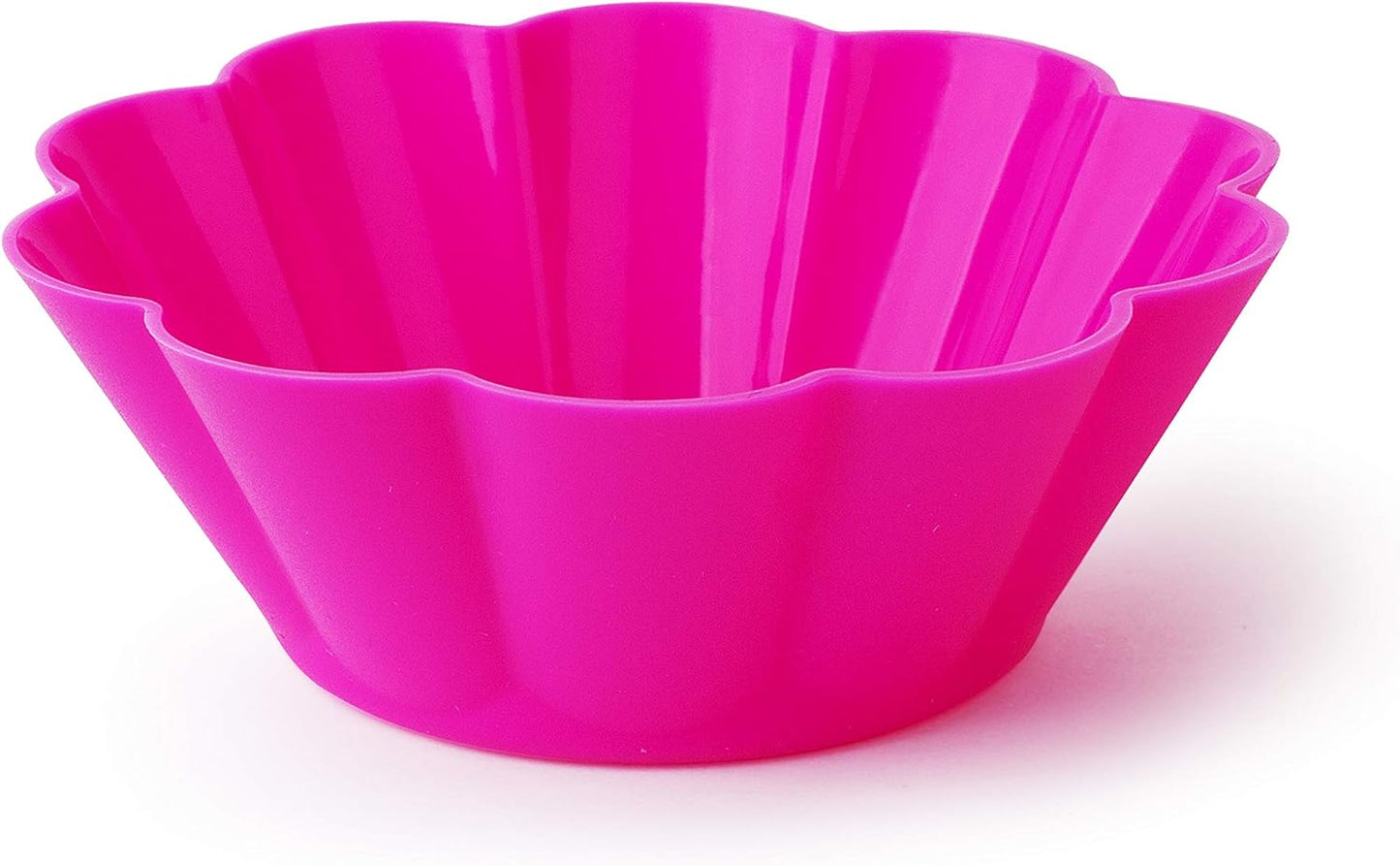 Fox Run Scalloped Black and White Silicone Cupcake and Muffin Liners, Set of 12, Standard Size Wrappers