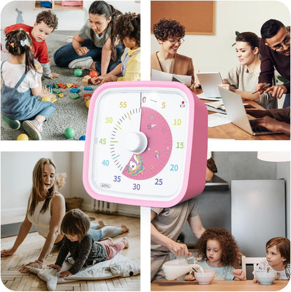 Yunbaoit Rainbow Visual Timer for Kids, 60-min Countdown Timer, Blue