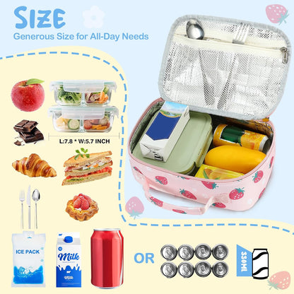 CAMTOP Kids Lunch Box Boys Girls Insulated Lunch Cooler Bag Reusable Lunch Tote Kit for School Travel (094 Tie Dye)