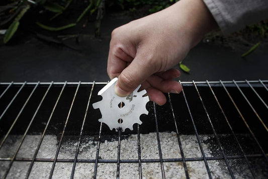 MSY BIGSUNNY Good Grip Stainless Steel Grill Scraper for BBQ Grate and Griddle (12" Scraper)