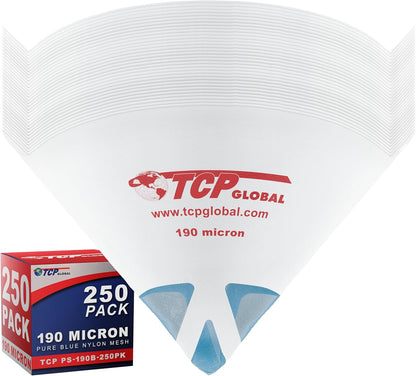 TCP Global - 190 Micron Filter Tips Ultra-Fine Paint Strainer