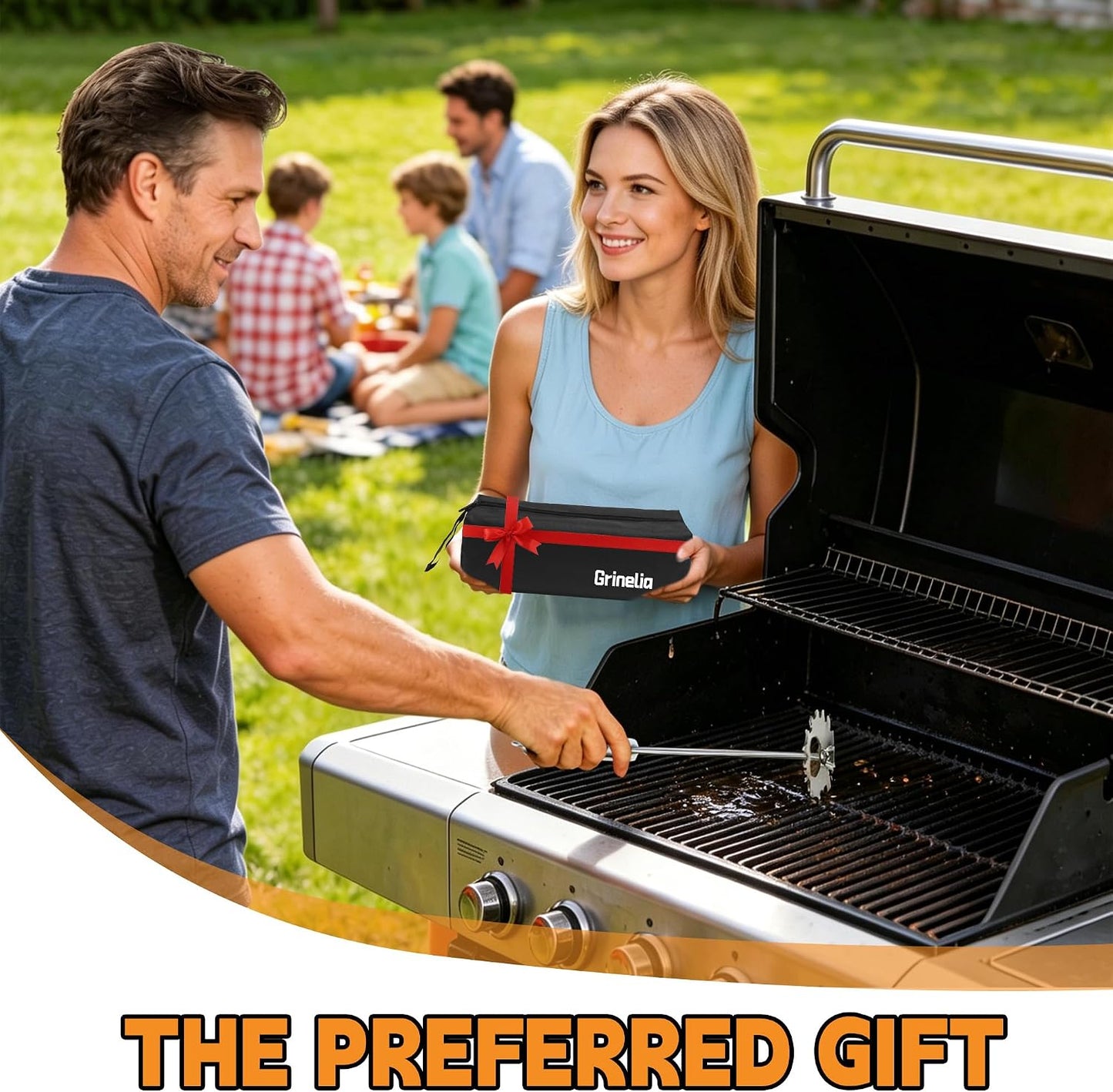 15PCS All-in-One Grill Cleaning Kit with Grill Brush & Scraper for Gas, Charcoal & Griddle, Bristle Free BBQ Grill Cleaner, Grill Cleaning Tools & Accessories, BBQ Gift for Daddy