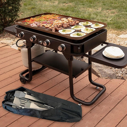 Grill Storage Bag, BBQ Tool Bag, Outdoor Grilling Bags, Oxford Cloth Grill Utensil Storage, Foldable Grill Bag for Camping and Hiking BBQ, Grill Accessory