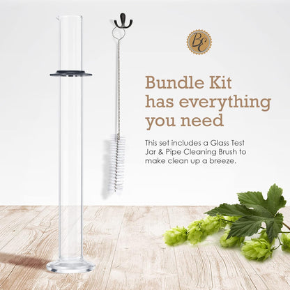 Brewer's Elite Hydrometer for Home Brew Beer, Wine, Mead and Kombucha - Deluxe Triple Scale Set with Hardcase and Cloth - Specific Gravity ABV Tester