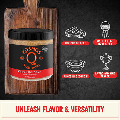 Kosmos Q Original BBQ Pork Injection, Meat Marinade, 16 Oz