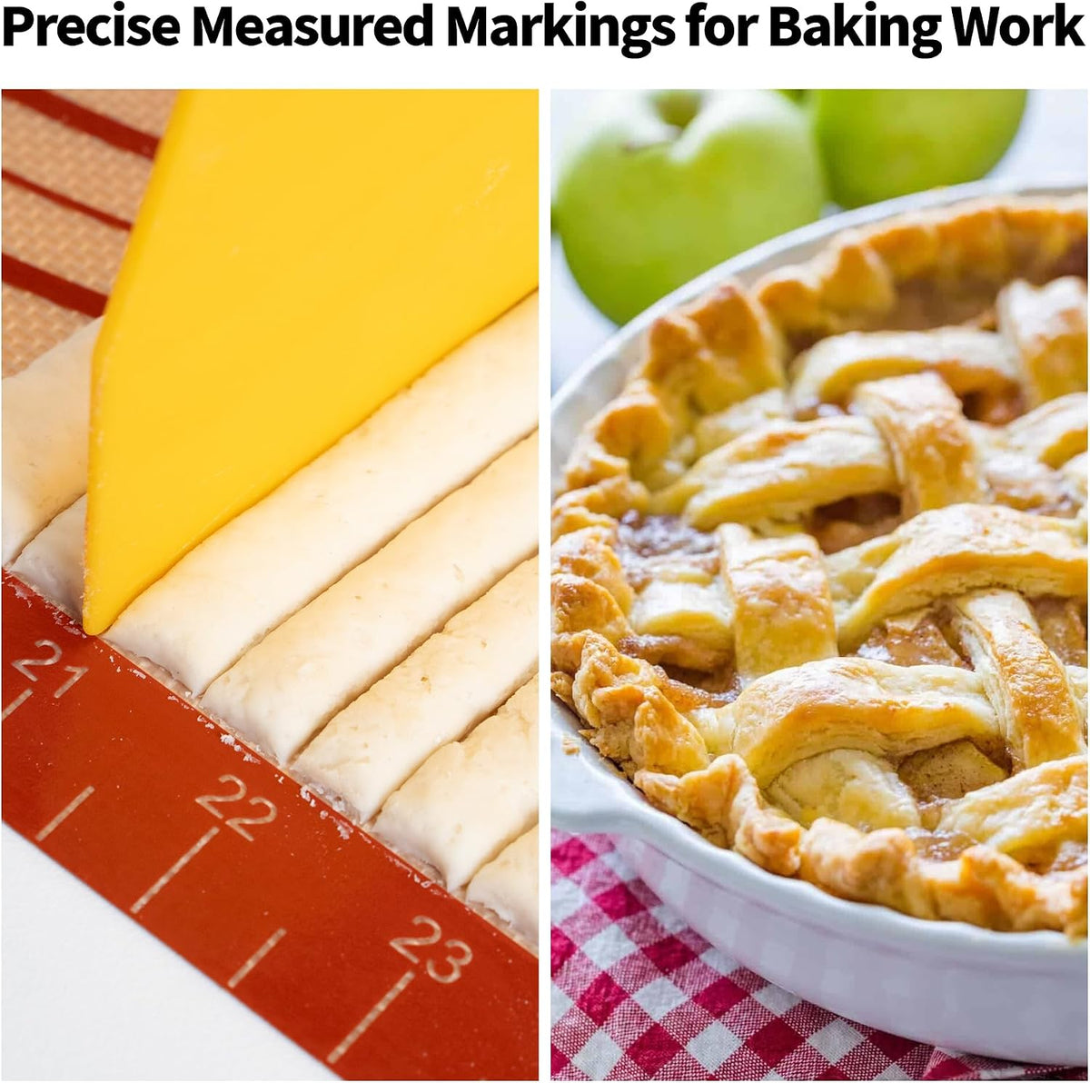 UWILLION Silicone Pastry Mat 36 x 24 Inch Extra Large Baking Mat with Measurement for Counter Dough, Rolling, Fondant, Pie Crust