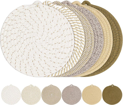 7" Trivets for Hot Dishes, 6 Pack Trivets for Hot Pots and Pans