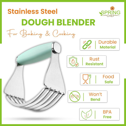 Spring Chef XL Pastry Blender, Durable Dough Blender For Baking - Black