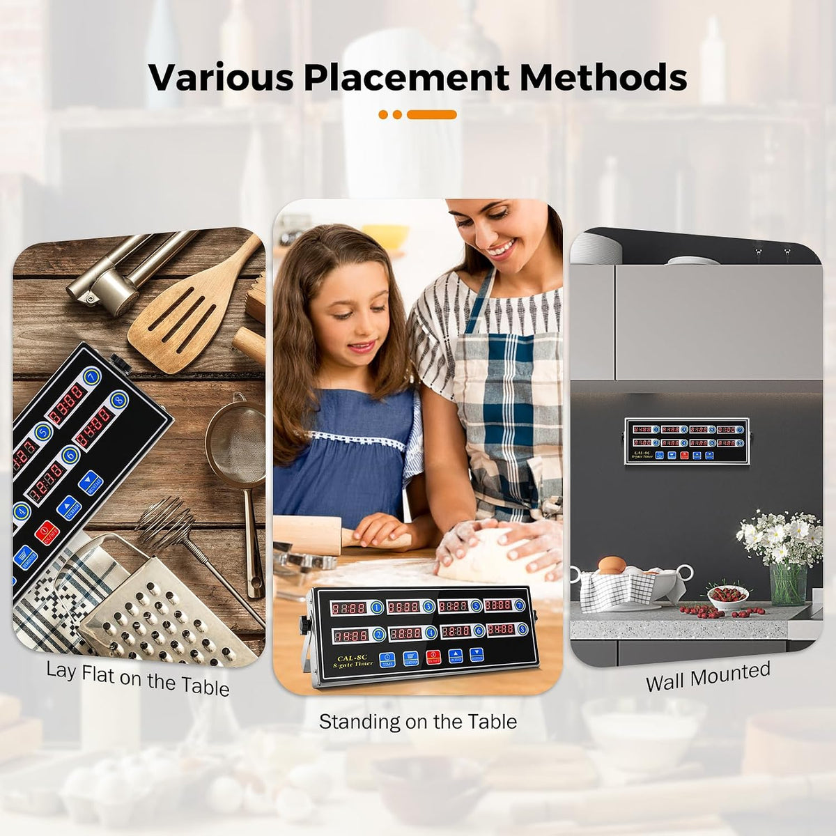 BEAMNOVA 8-Channel Digital Kitchen Timer, Commercial Timer for Restaurant
