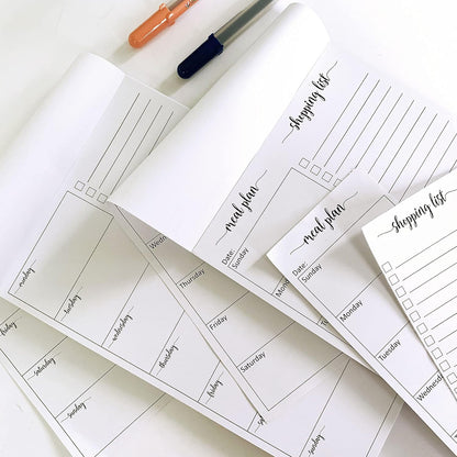 321done Magnetic Weekly Meal Plan Shopping Checklist Notepad - Tear-Off 50 Sheets, 5.5x8.5 - Undated, Sunday to Saturday To-Do List Planner, Schedule Weekly Desk Pad, Weekday Planning Notepad - Made in USA
