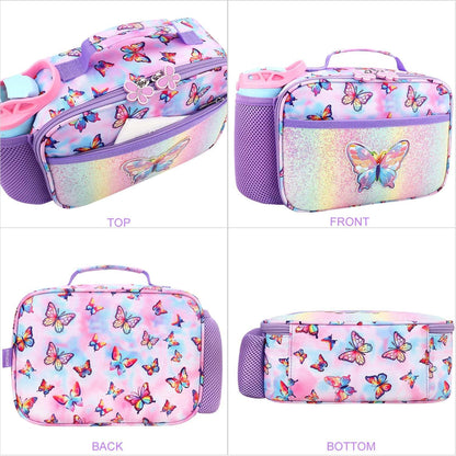 RHCPFOVR Kids Lunch Bag - Insulated Lunch Box for Boys Girls,Washable Lunch Bag and Reusable Toddler Leak-proof Lunchbox for School and Daycare - Colors A