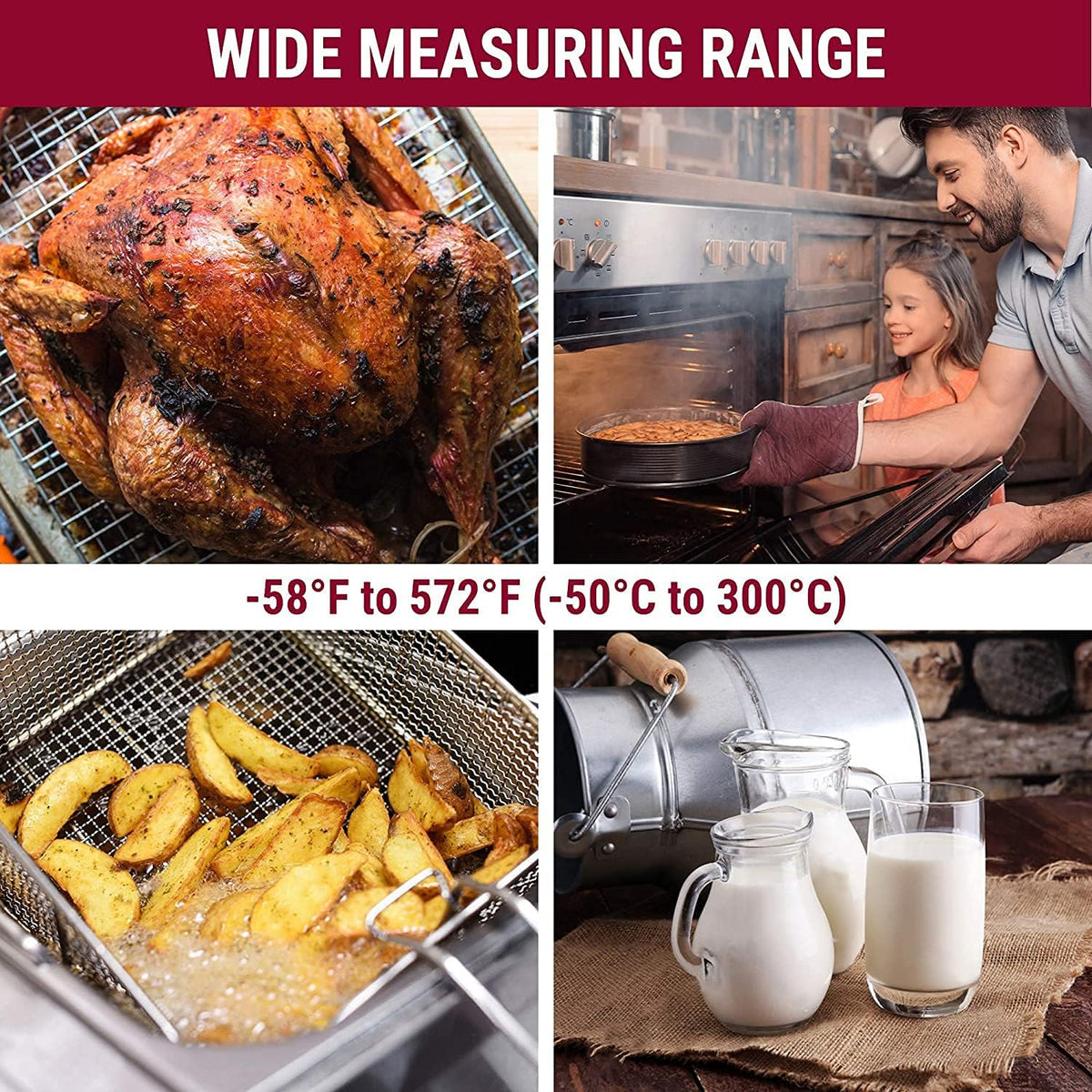 TempPro TempSwift 1 Sec Digital Meat Thermometer for Cooking