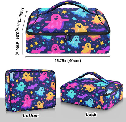 Casserole Carriers for Hot or Cold Food Reusable Casserole Dish Carrier Insulated Thermal Large Capacity Durable Perfect for Party Camping Family Gatherings Yellow Fish - Colors A