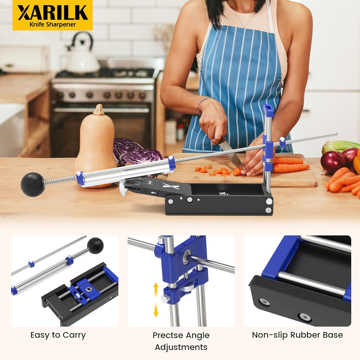 Foldable Knife Sharpening System, Portable Design