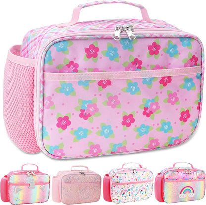 RHCPFOVR Kids Lunch Bag - Insulated Lunch Box for Boys Girls,Washable Lunch Bag and Reusable Toddler Leak-proof Lunchbox for School and Daycare - Colors A