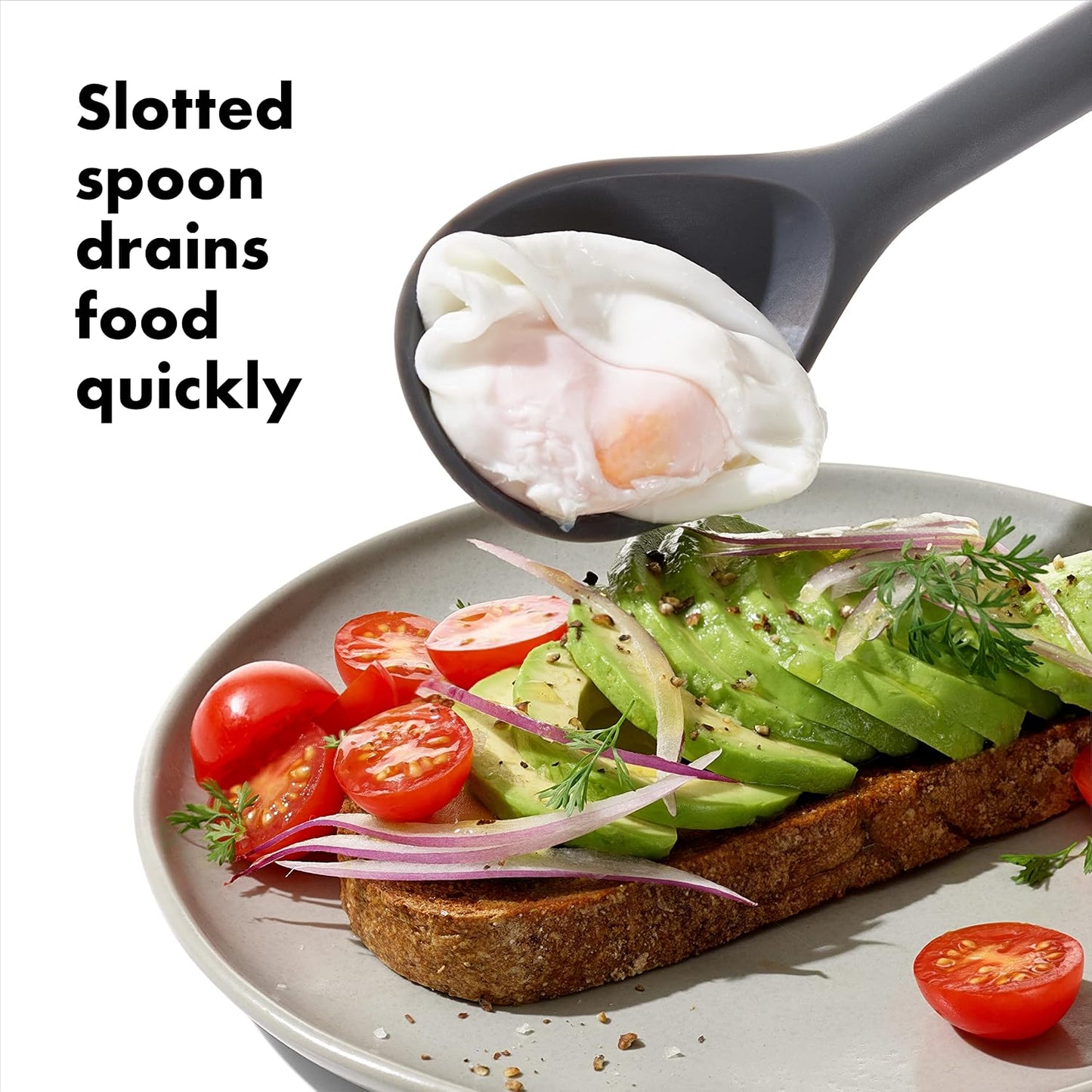 OXO Good Grips 3-Piece Silicone Utensil Set, Gray, One size