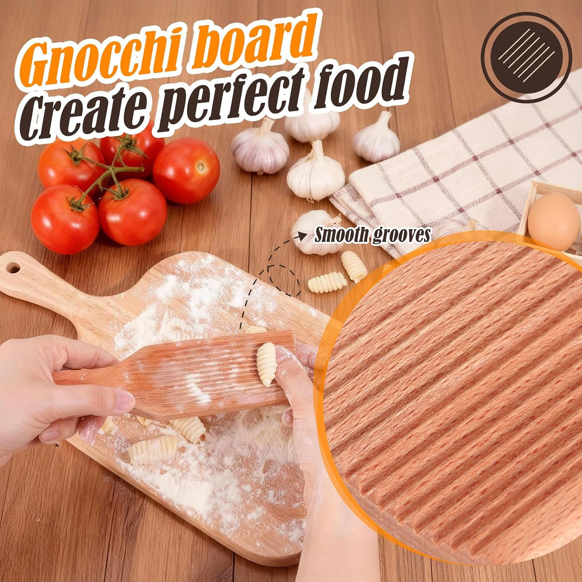 Gnocchi Board Wood Pasta Board Paddle Homemade Gnocchi Maker