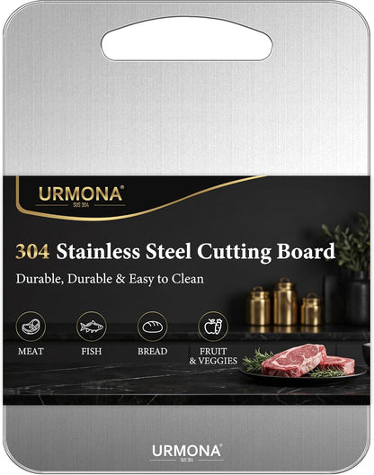 URMONA 3 PCS 304 Stainless Steel Cutting Board Set for Kitchen
