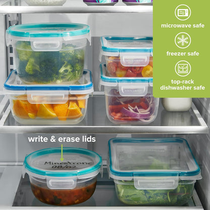 Snapware Plastic Total Solutions (5-Pack, 3 Cup) Food Storage Containers Set, Airtight & Leakproof Plastic Locking BPA-Free Lids Tupperware, Freezer Dishwasher Microwave Safe