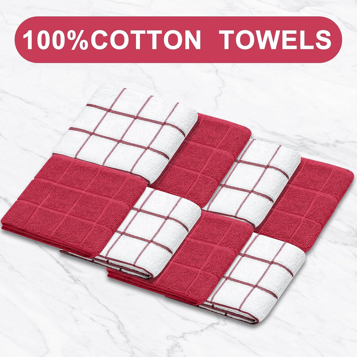 Oven Mitts Kitchen Towels and Dishcloths Pot Holders Sets, Oven Gloves Kitchen Dish Towels 500 Degree Heat Resistant Potholders with Non-Slip Silicone Surface for Cooking, Grilling, Baking-Gray