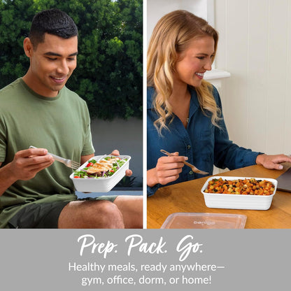 Bentgo Prep - 20-Piece 1-Compartment Reusable Meal Prep Containers with Lids, PFAS & BPA Free Materials, Durable, Microwave, Freezer, & Dishwasher Safe To Go Food Storage (Gold)