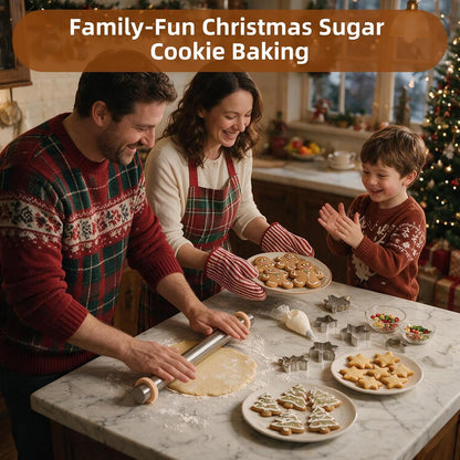 Adjustable Rolling Pin with Thickness Rings for Baking -Roller for Cake Pop