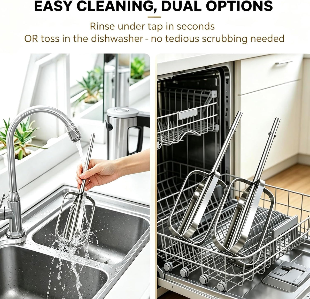 2Pcs stainless steel Hand Mixer Beaters Attachments for Hamilton Beach