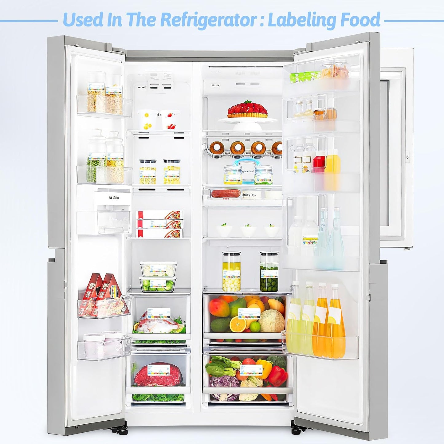 500 Pcs 1 inch X 2 inch Restaurant Quality Shelf Life Food Rotation Labels, Self-Adhesive Removable for Reusable Containers, Food Safety Date Sticker, Leftover Labels (1 * 2in-500pc-Yellow6)