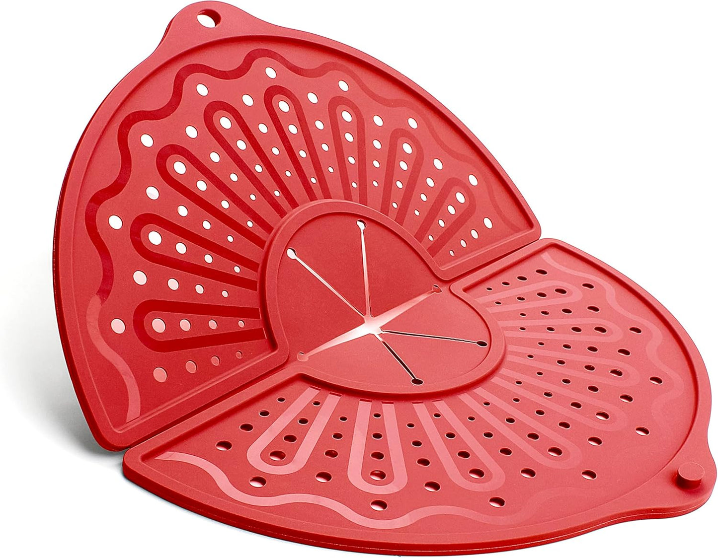 Foldable Silicone Splatter Screen for 10-12" Pans, BPA-Free, Gray | Foldable Splash Guard, Multi-Use Grease Splatter Guard/Trivet Mat,Non-Stick Oil Splatter Guard, Dishwasher Safe